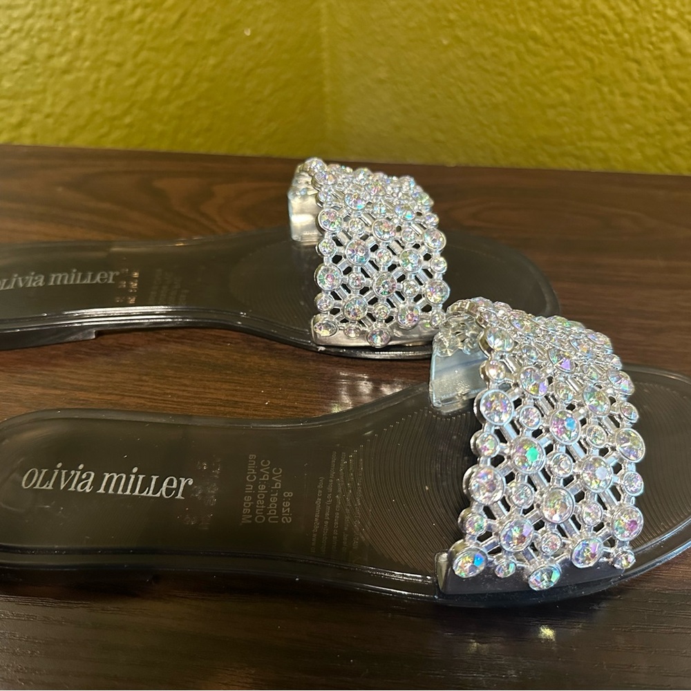 Olivia Miller Crystal Embellished Sandals